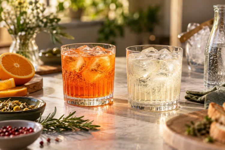 Non-Alcoholic Aperitifs: Styles, Selection and Serving