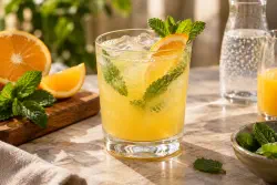 Bitter Lemon Mocktail: Orange and Mint Recipe