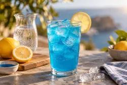 Blue Curaçao Mocktail: A Blue Lagoon with Syrup