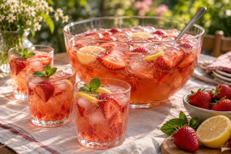 Non-Alcoholic Strawberry Punch: Recipe for Eight