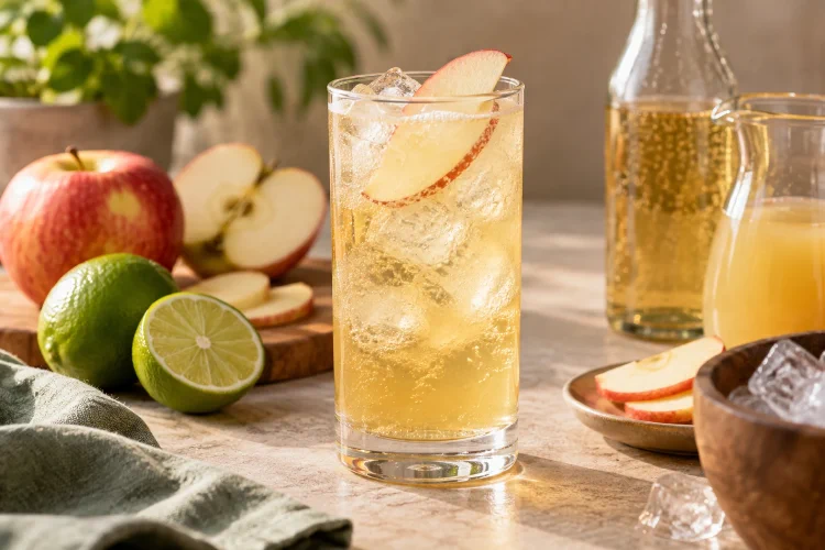 Ginger Ale Mocktail: Apple and Lime Highball
