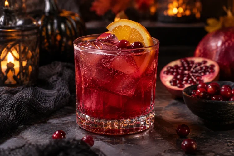 Halloween Mocktails: A Red Berry Party Drink