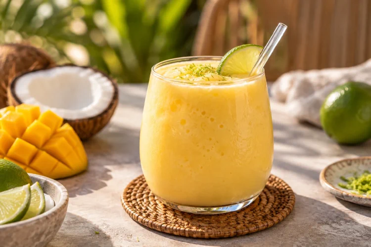 Coconut Milk Mocktail: Creamy Mango and Lime