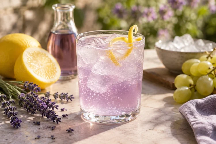 Lavender Mocktail: Lemon and Floral Soda