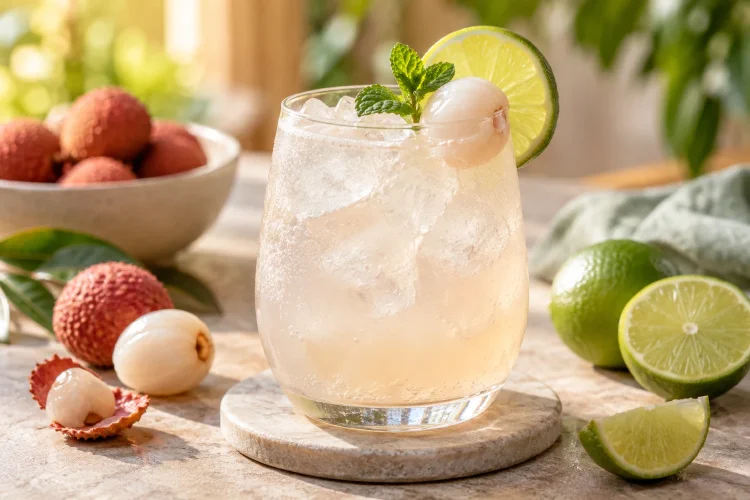 Lychee Mocktail: Lime and Delicate Fruit