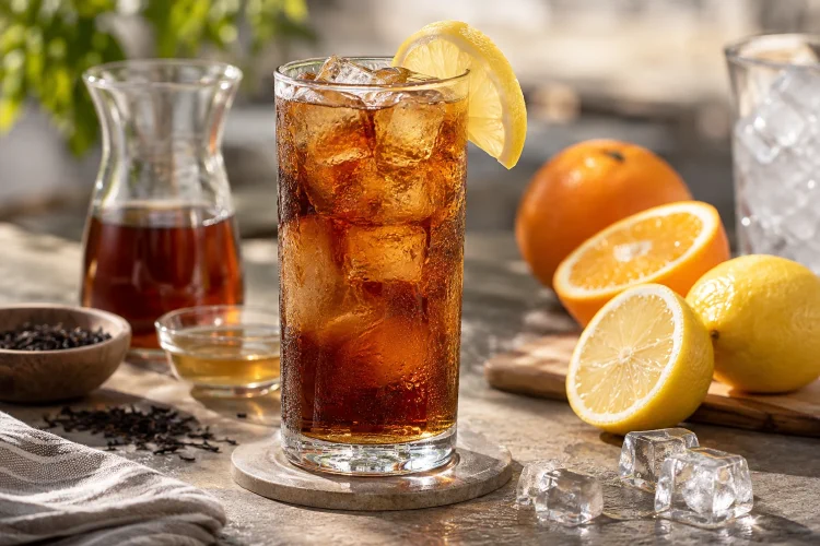 Long Island Iced Tea Mocktail: Tea, Citrus and Cola