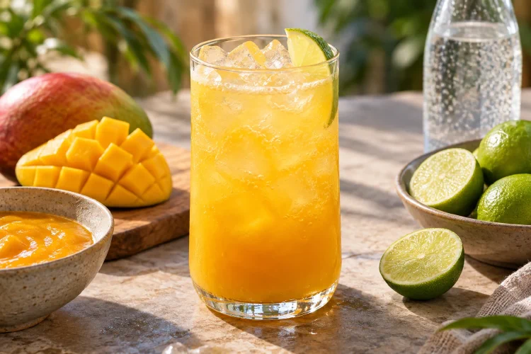 Mango Mocktail: Smooth Fruit and Lime Fizz