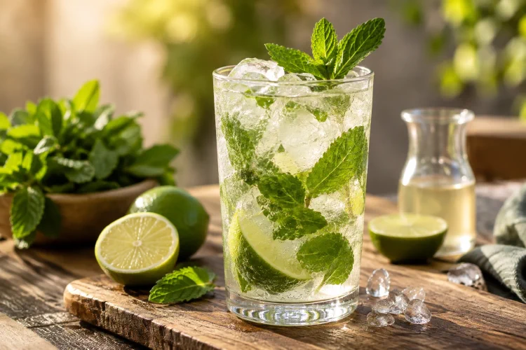Virgin Mojito: Lime and Fresh Mint Recipe
