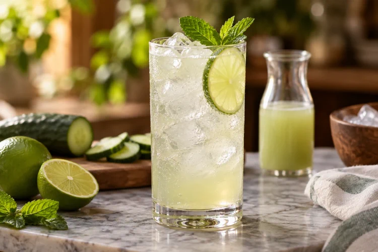 Moscow Mule Mocktail: Ginger Beer and Lime