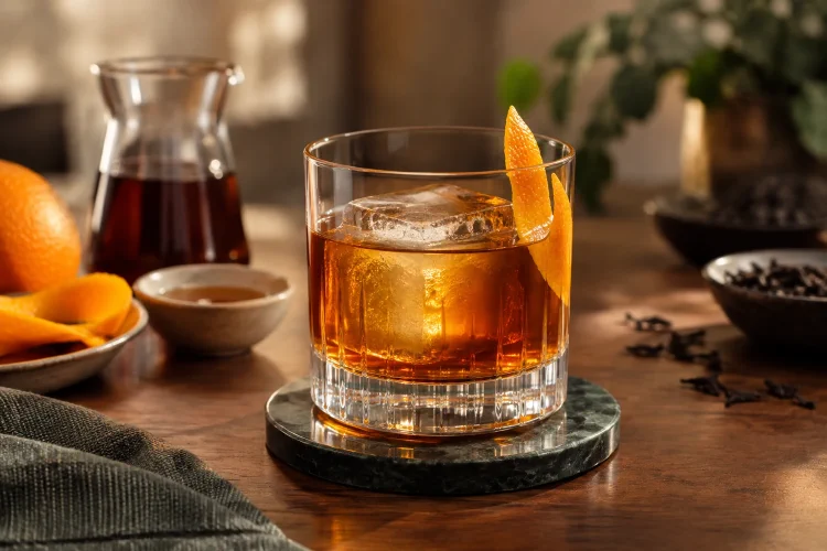 Old Fashioned Mocktail: A Short Tea and Orange Drink