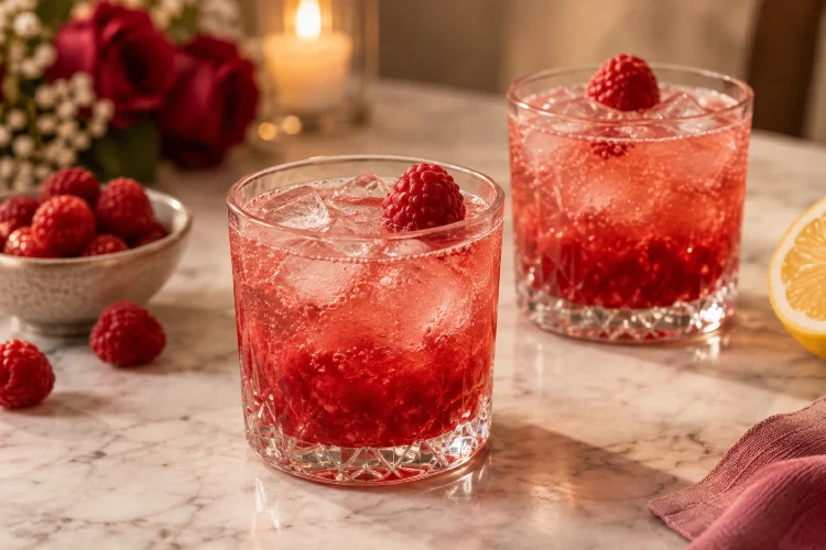 Valentine’s Mocktails: Raspberry Fizz for Two