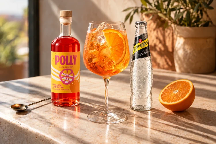 Non-Alcoholic Orange Spritz with Schweppes Bitter Lemon