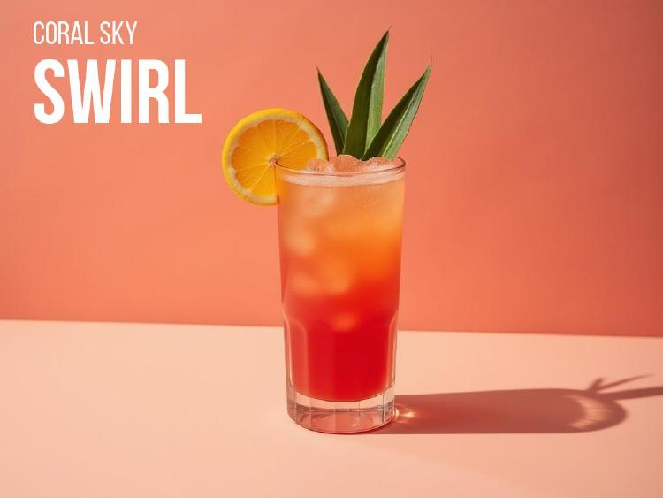 Coral Sky Swirl