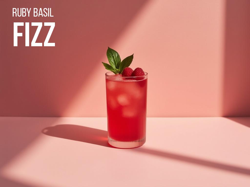 Raspberry Basil Cocktail (Non-Alcoholic)