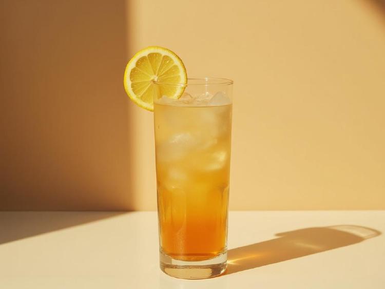 Serving inspiration from the ProstZero drink collection: amber malt highball