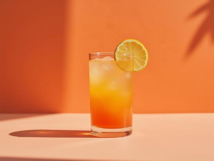Serving inspiration from the ProstZero drink collection: crimson mango cooler