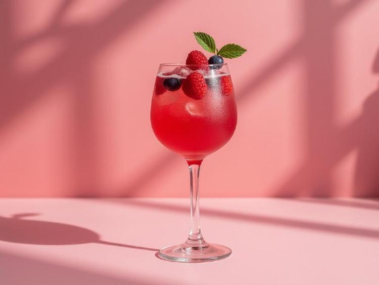 Serving inspiration from the ProstZero drink collection: forest berry spritz