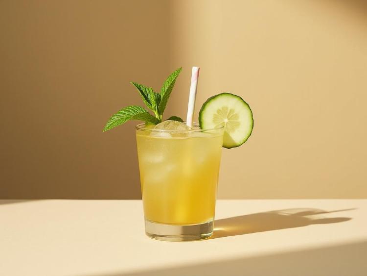 Serving inspiration from the ProstZero drink collection: garden ginger cooler