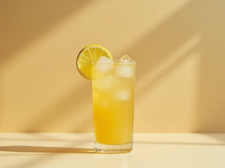 Serving inspiration from the ProstZero drink collection: golden ginger sour