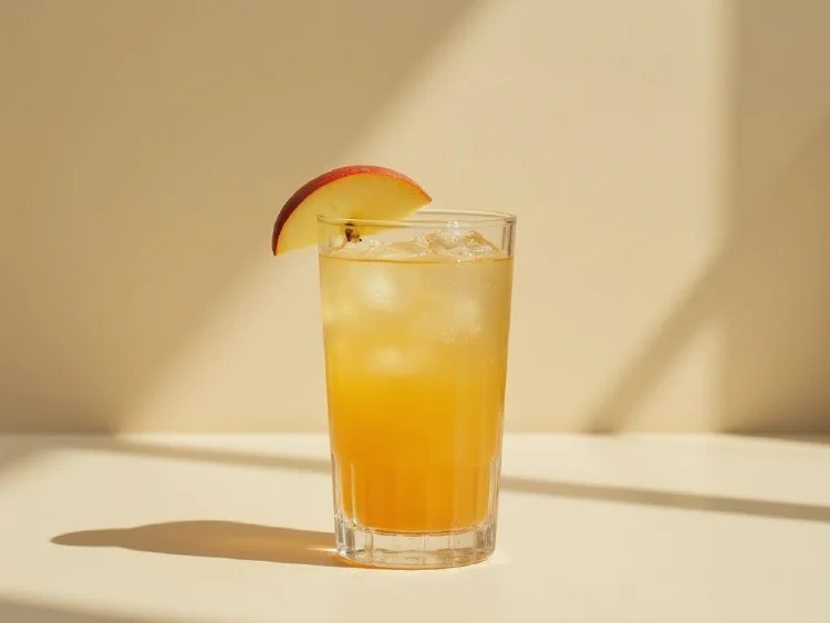 Serving inspiration from the ProstZero drink collection: golden orchard trio