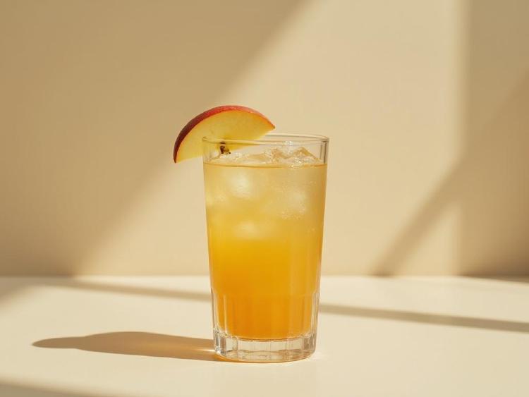 Serving inspiration from the ProstZero drink collection: golden orchard trio