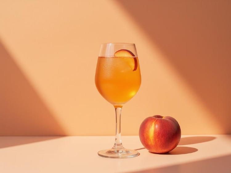 Serviervorschlag aus der ProstZero-Drink-Sammlung: provence peach spritz