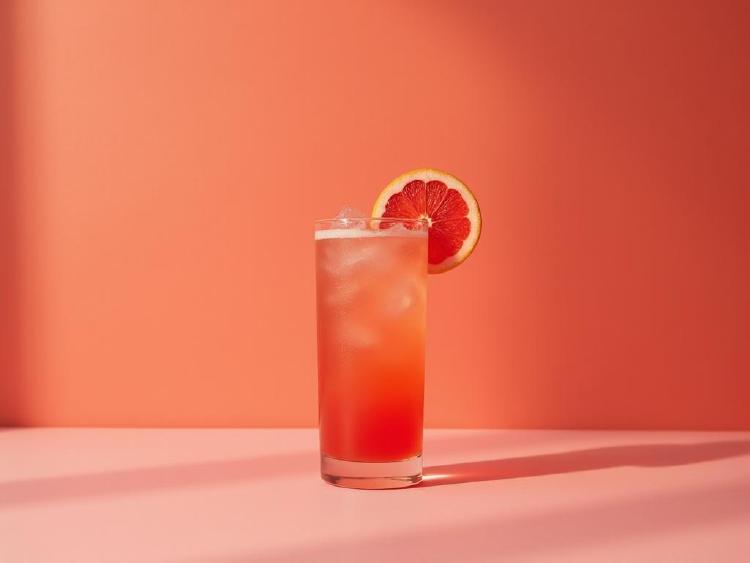 Serving inspiration from the ProstZero drink collection: ruby grapefruit glow