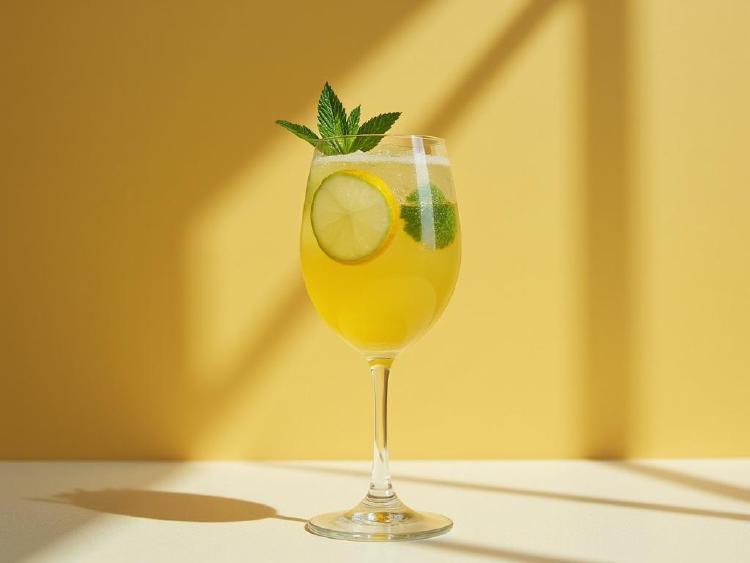 Serving inspiration from the ProstZero drink collection: verdant citrus spritz
