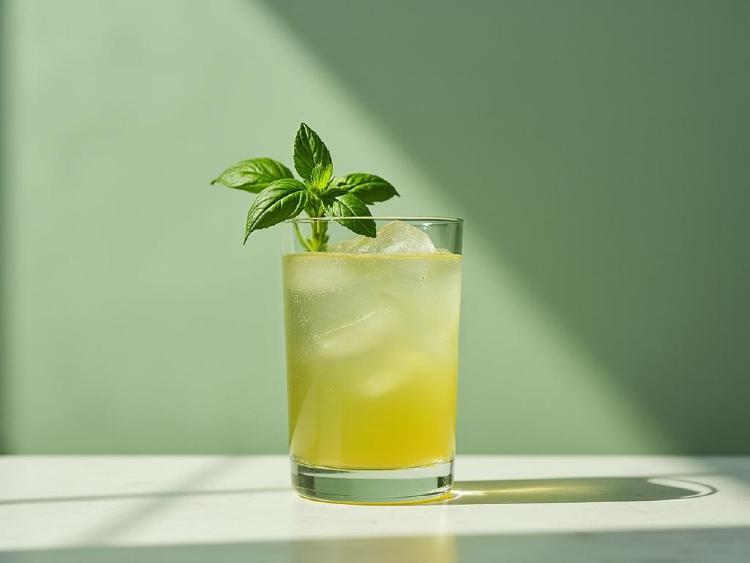 Serving inspiration from the ProstZero drink collection: verdant garden smash