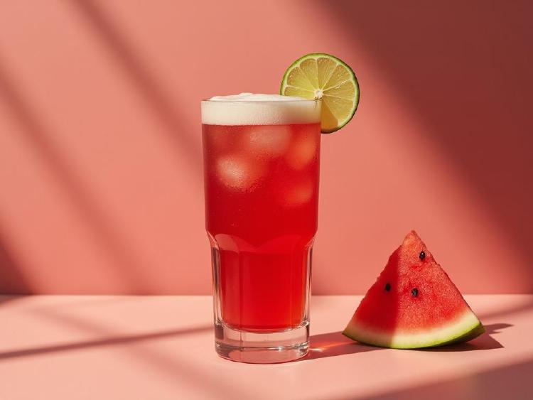 Serving inspiration from the ProstZero drink collection: watermelon ginger cooler
